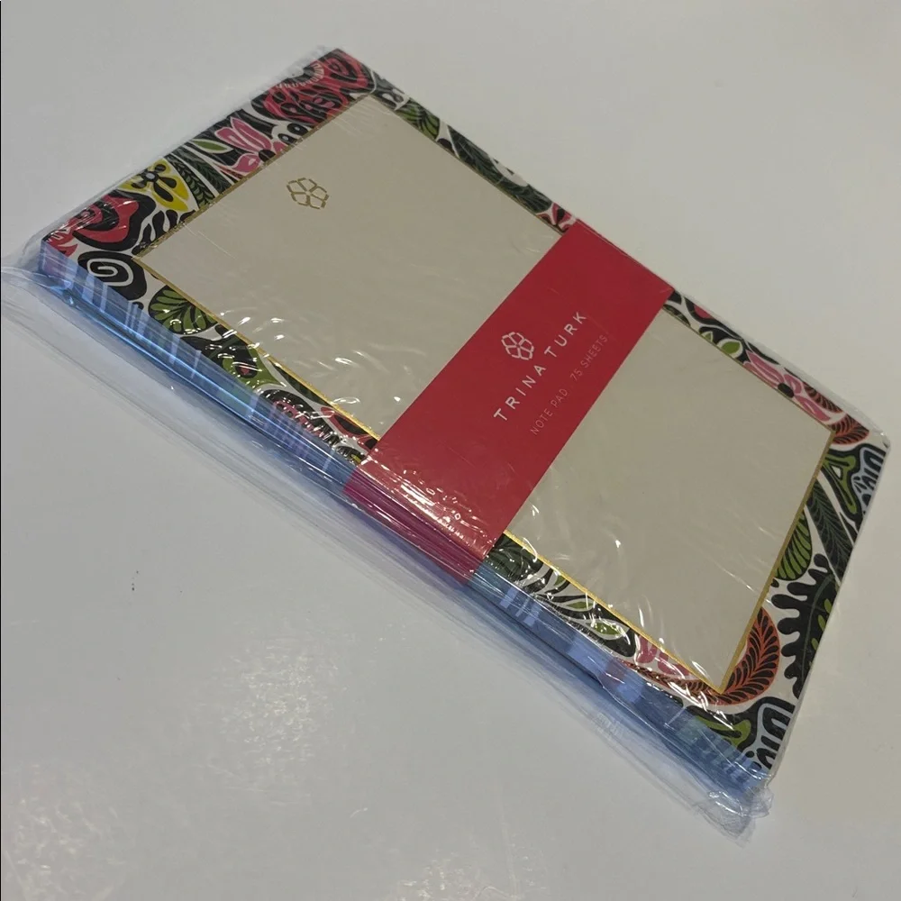 Trina Turk Hard Cover Spiral Bound Notebook and Notepad Bundle